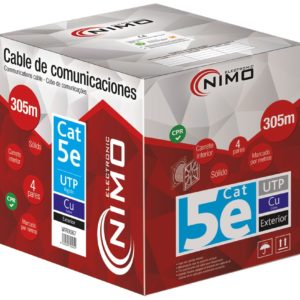 [LIQUIDACIÓN] CABLE UTP EXTERIOR CAT5E 4 PARES cobre negro