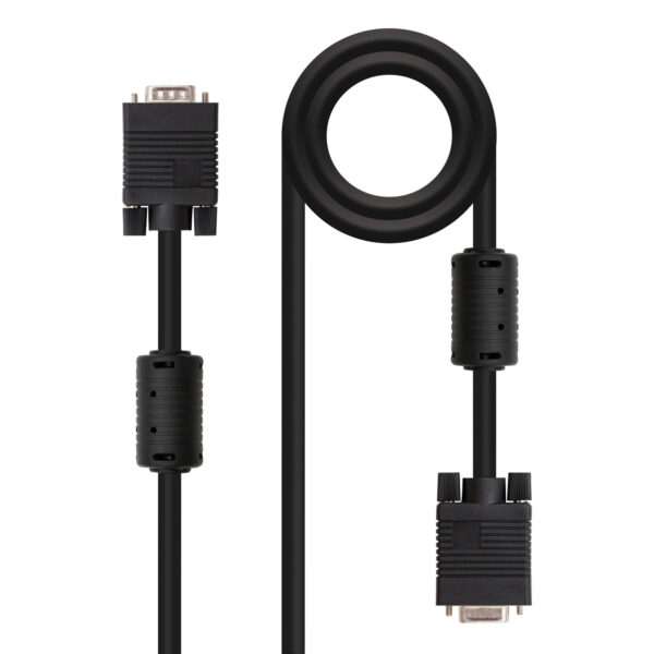 Cable VGA Monitor Macho-Hembra Ferrita 1,8m