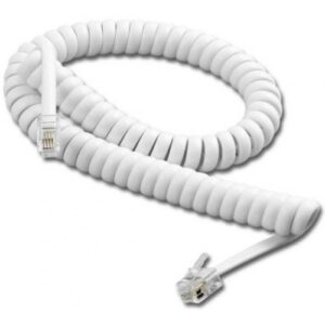 [LIQUIDACIÓN] Cable Telefono RJ09 4P4C Espiral 7m Blanco