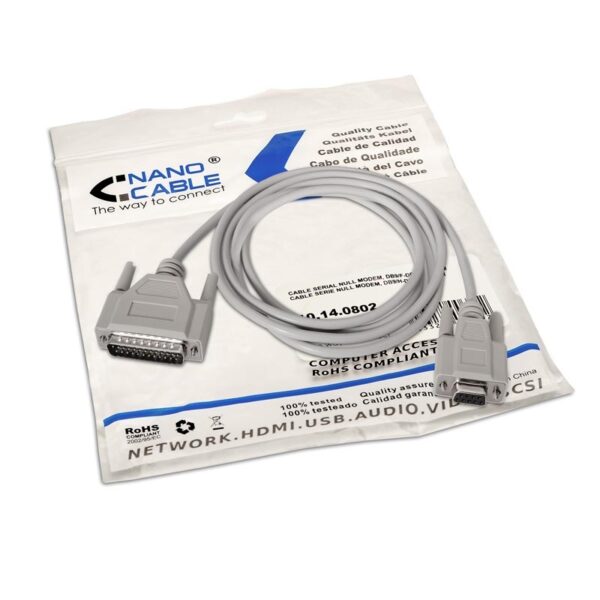 Cable D-Sub DB25 Macho a DB9 Hembra 3m OBSOLETO - Imagen 2
