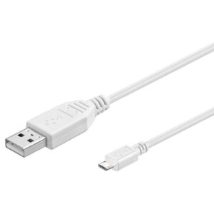 [LIQUIDACIÓN] CONEXION USB 2.0 TIPO A-MICRO B 1,8M Blanco