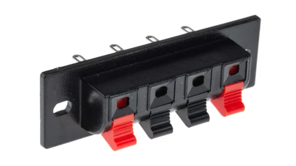 [LIQUIDACIÓN] BORNE ALTAVOZ 4 CONTACTOS ROJO/NEGRO