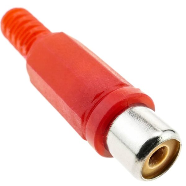 [LIQUIDACIÓN] CONECTOR RCAH AEREO PLATICO ROJO