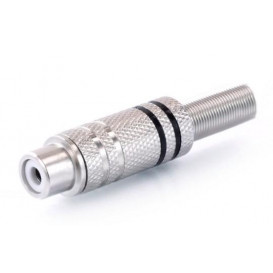 [LIQUIDACIÓN] Conector RCAh niquel rojo hembra