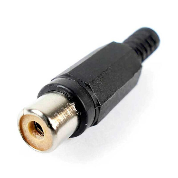 [LIQUIDACIÓN] Conector RCA hembra negro aereo plastico