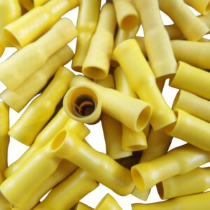 [LIQUIDACIÓN] TERMINAL CILINDRICO AMARILLO 4MM hembrAISLADO