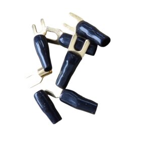 [LIQUIDACIÓN] TERMINAL HORQUILLA DORADA 4.3X10 NEGRA