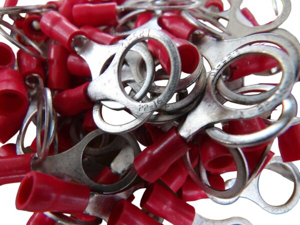 TERMINAL HORQUILLA ROJO 6,4MM SEMIAISLADO