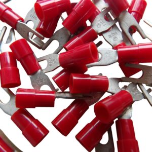 TERMINAL HORQUILLA SEMIAISLADO ROJO 3,7MM