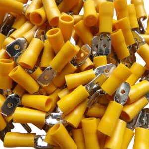 [LIQUIDACIÓN] Terminal faston macho 6,3mm semiais. amarillo