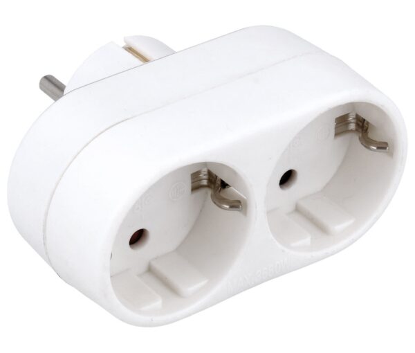 MEL221 ADAPTADOR DE RED 1 MACHO A 2 HEMBRAS SCHUKO - Imagen 2