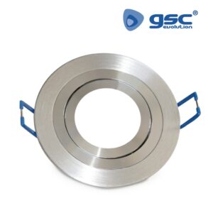 [LIQUIDACIÓN] ARO DICROICO EMPOTRABLE basculante plata