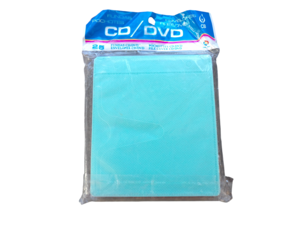 FUNDAS PAPEL CD/DVD 25 unidades