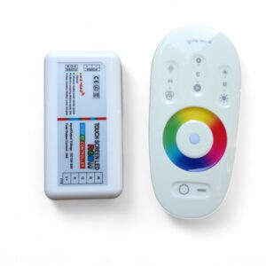 Controlador táctil tira led RGBW, dimmer c/mando inalámbrico touch control 2,4G