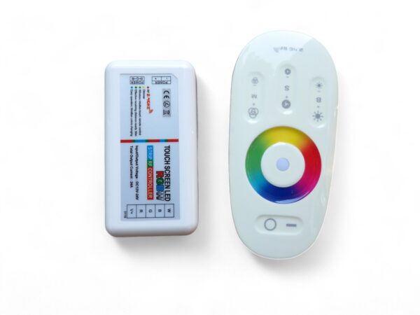 Controlador táctil tira led RGBW, dimmer c/mando inalámbrico touch control 2,4G