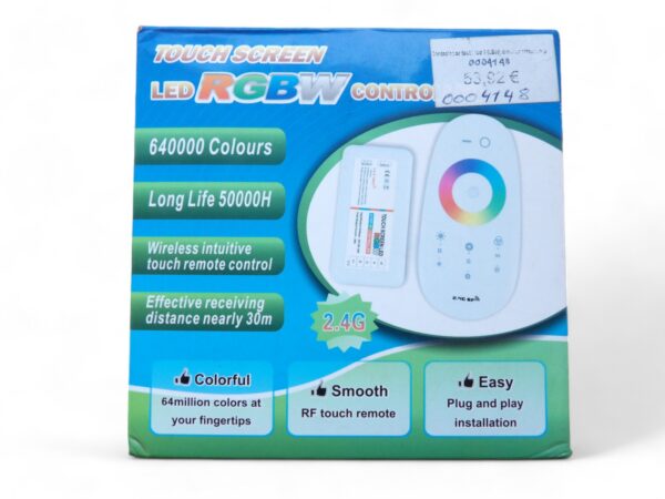 Controlador táctil tira led RGBW, dimmer c/mando inalámbrico touch control 2,4G - Imagen 2