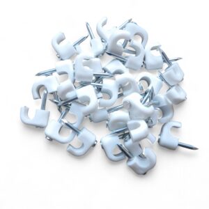 [LIQUIDACIÓN] GRAPA TV abierta plástico 7 mm blanca