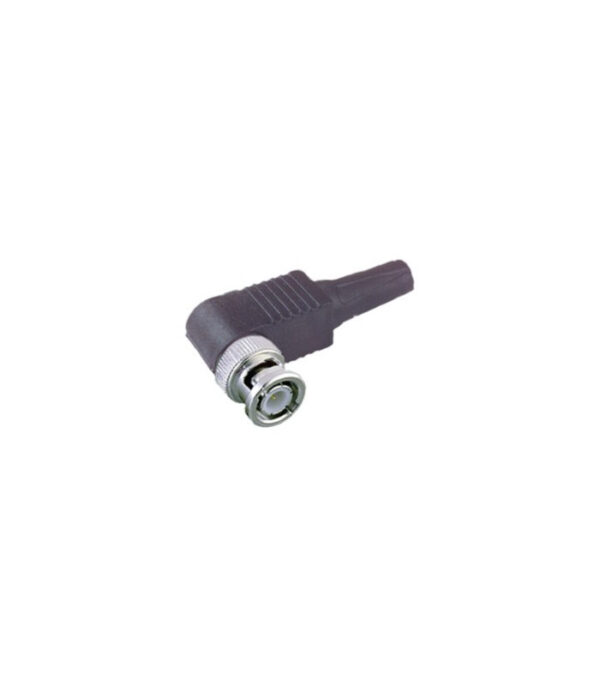 Conector BNC Macho Acodado a Tornillo C/manguito
