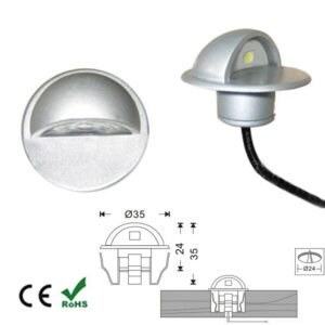 [LIQUIDACIÓN] Baliza LED empotrable IP67 12V-DC 0.4W
