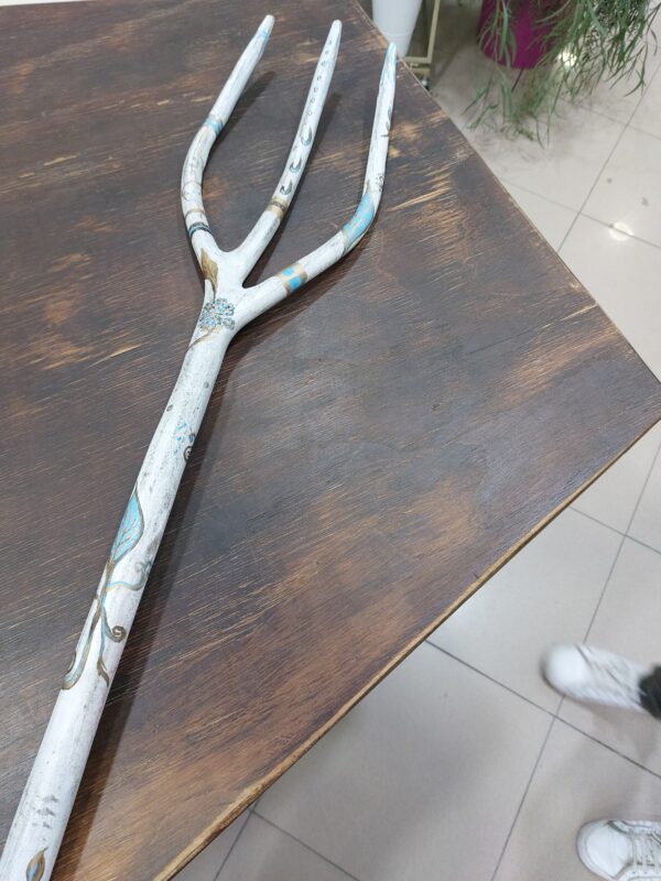 Chimbiri decorativo madera pintado a mano artesanal - Imagen 2