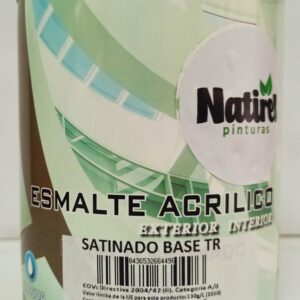 Esmalte Acrílico Base TR Satinado Natirel 750 ml.