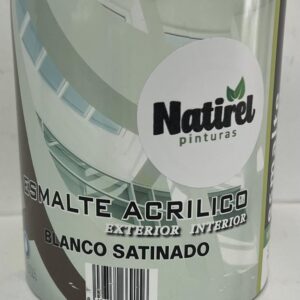 Esmalte Acrílico Satinado Blanco Natirel 750 ml.
