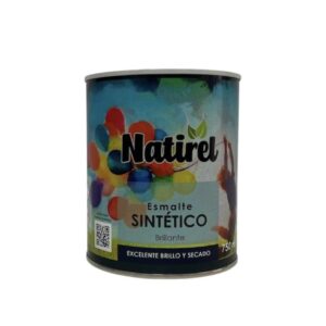 Esmalte Sintético Negro Brillo 999 Natirel 750 ml.