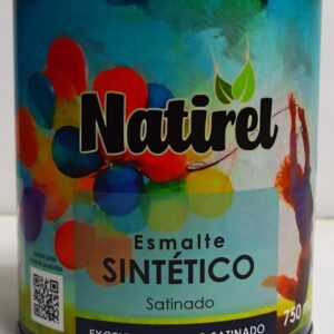 Esmalte Sintético Negro Satinado Natirel 375 ml.