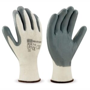 Guantes Protección Talla 8/M. Blanco y Gris.
