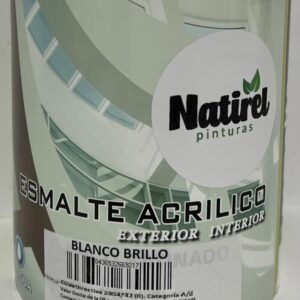 Esmalte Acrílico Brillo Blanco Natirel 750 ml.
