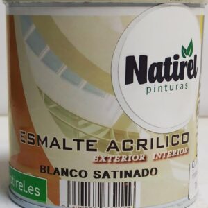 Esmalte Acrílico Satinado Blanco Natirel 375 ml.