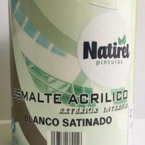 Esmalte Acrílico Satinado Negro Natirel 750 ml.