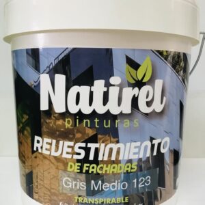 Revestimiento Gris Medio Natirel 14 Litros.