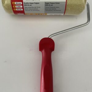 Rodillo Felpón Mango Rojo 22 cm.