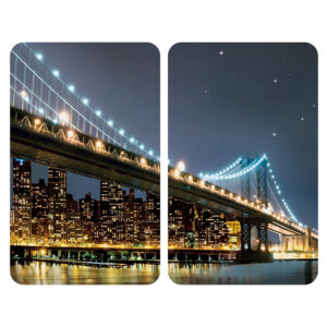 PLACAS COBERTORAS DE VIDRIO UNIVERSALES BROOKLYN BRIDGE 2 unid. 2521320100 WENKO