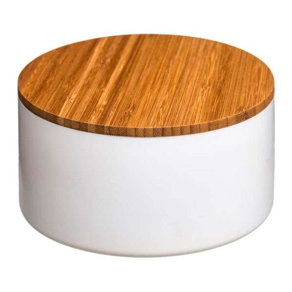 CAJA ALMACENAMIENTO CON ESPEJO BAÑO BAMBU-BLANCO COLECCIÓN 'NATUREO' - Imagen 2