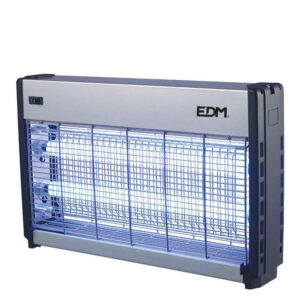 MATA INSECTOS PROFESIONAL ELÉCTRICO 2x20W 150m² 64x10x36cm COLOR CROMO/NEGRO EDM