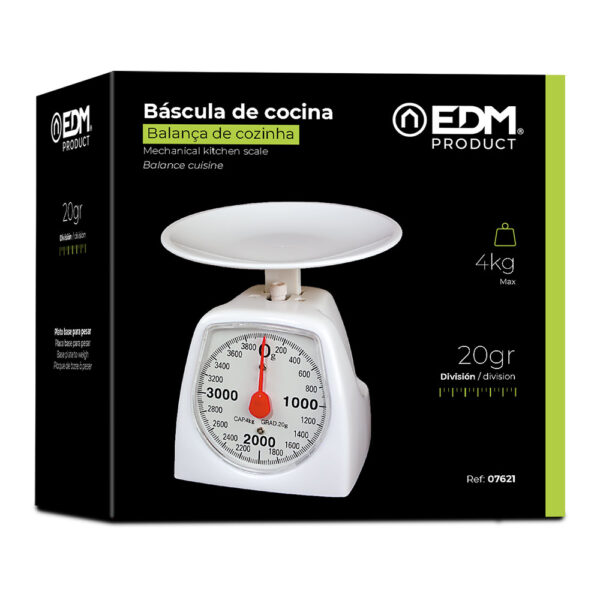 BASCULA ANALOGICA DE COCINA MAX. 4kg EDM - Imagen 2