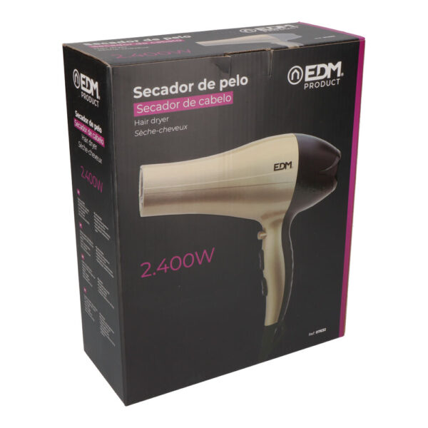 SECADOR DE CABELLO CON DIFUSOR IONICO 1900-2300W  EDM - Imagen 2