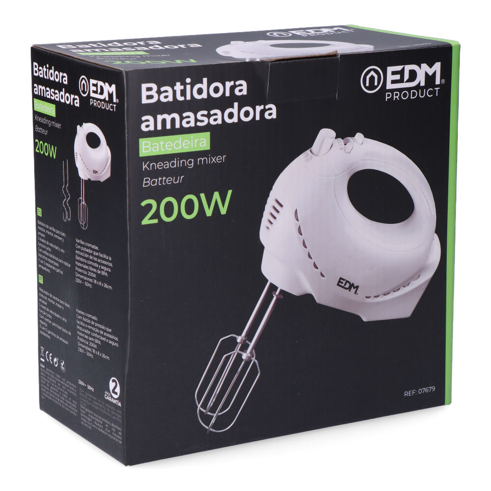 BATIDORA AMASADORA TURBO 200W EDM - Imagen 4