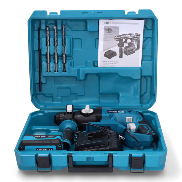 KIT MALETIN MARTILLO PERFORADOR 20 V CON 1 BATERIA 4.0A. Y CARGADOR 08772 30x19.5cm - Imagen 4