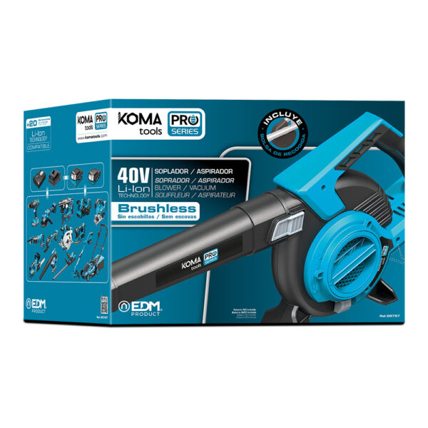 SOPLADOR/ASPIRADOR/TRITURADOR 40V (SIN BATERIAS Y CARGADOR) BRUSHLESS - Imagen 4