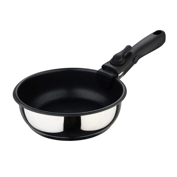 SET 3 SARTENES (Ø18x6cm/20x6cm/Ø24x6,5cm) ACERO INOXIDABLE CLICK & COOK BERGNER - Imagen 2