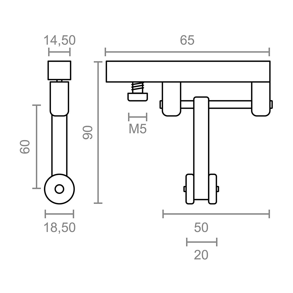 POLEA CORREDERA PERGOLA TLD21 60mm 92585 MICEL - Imagen 3