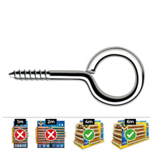 CAJA 200 unid. HEMBRILLA CERRADA DIN/REF HC 4,5x90mm ZINCADO CELO