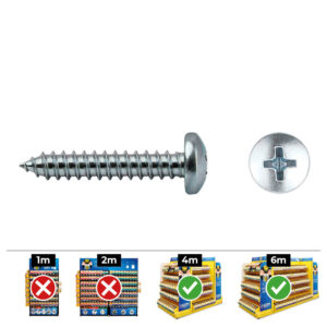 CAJA 1000 unid. TORNILLO CHAPA ALOMADA PHILIPS DIN/REF 7981 3,5x9,5mm ZINCADO CELO