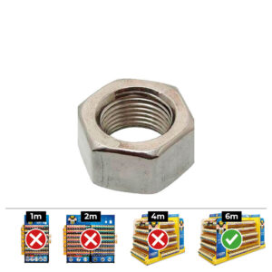 CAJA 100 unid. TUERCA HEXAGONAL DIN/REF 934 Ø12mm ZINCADO CELO