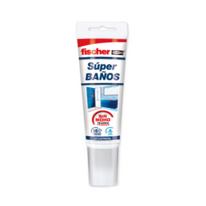 SILICONA SUPER BAÑOS BLANCA 100ml 563516 FISCHER