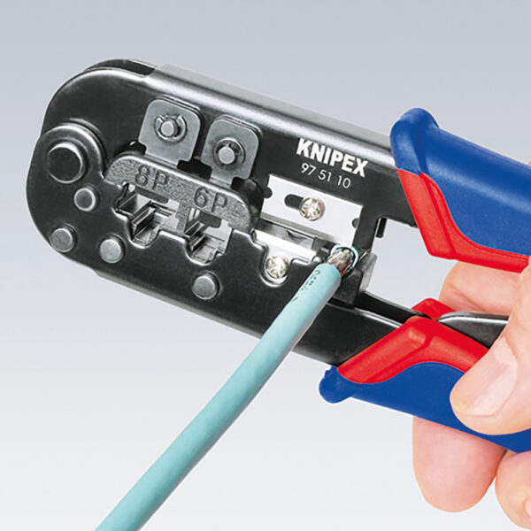 CRIMPADORA ENTALLAR TERMINALES 190x70x18mm 975110SB KNIPEX - Imagen 5