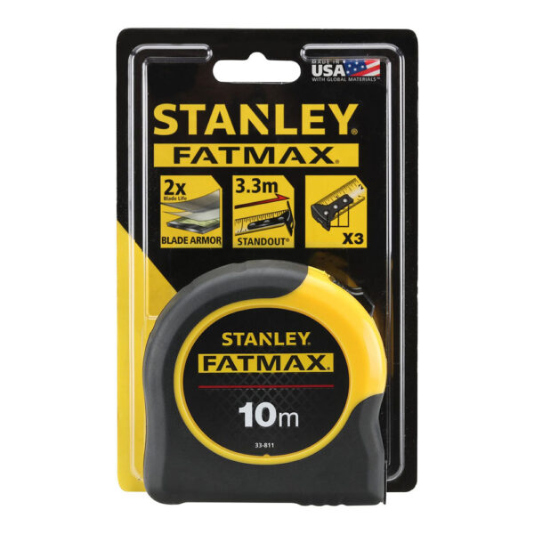 FLEXÓMETRO 10m x 32mm BLADE ARMOR 0-33-811 STANLEY - Imagen 2